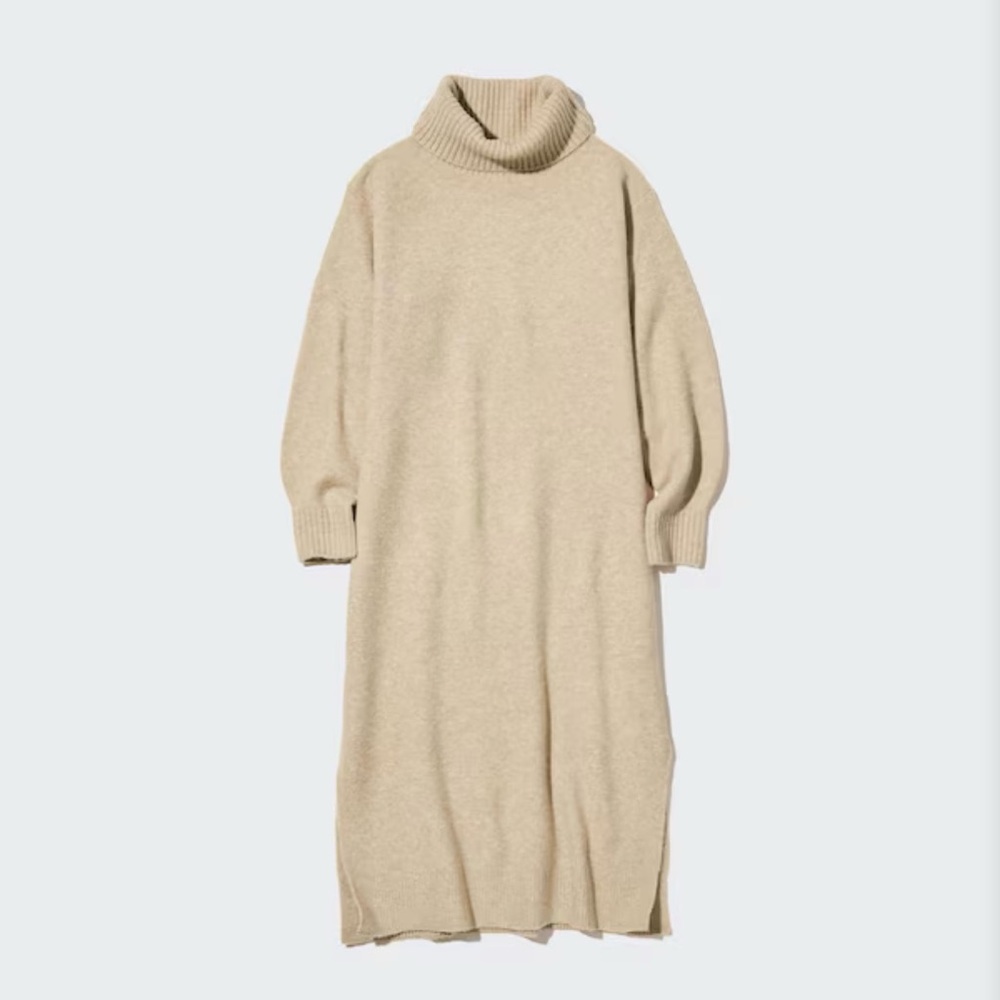 UNIQLO Souffle Yarn Turtleneck Long-Sleeve Dress (NWOT)